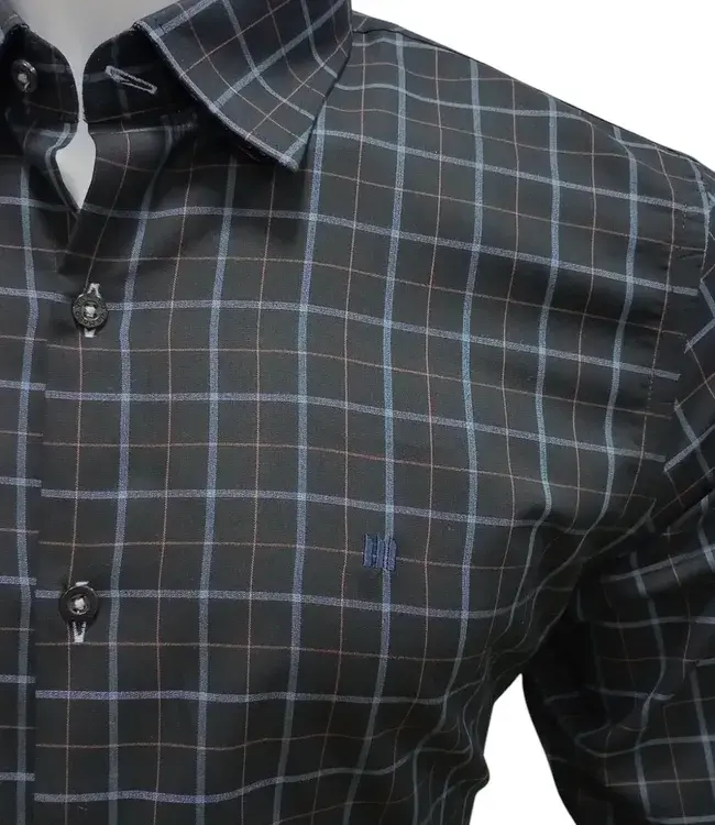 Camisa VIA MASO Slim Fit Xadrez 100% Algodão - Imagem 3