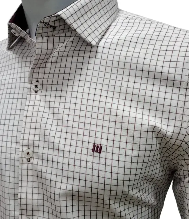 Camisa VIA MASO Slim Fit Xadrez Passa Fácil - Imagem 3