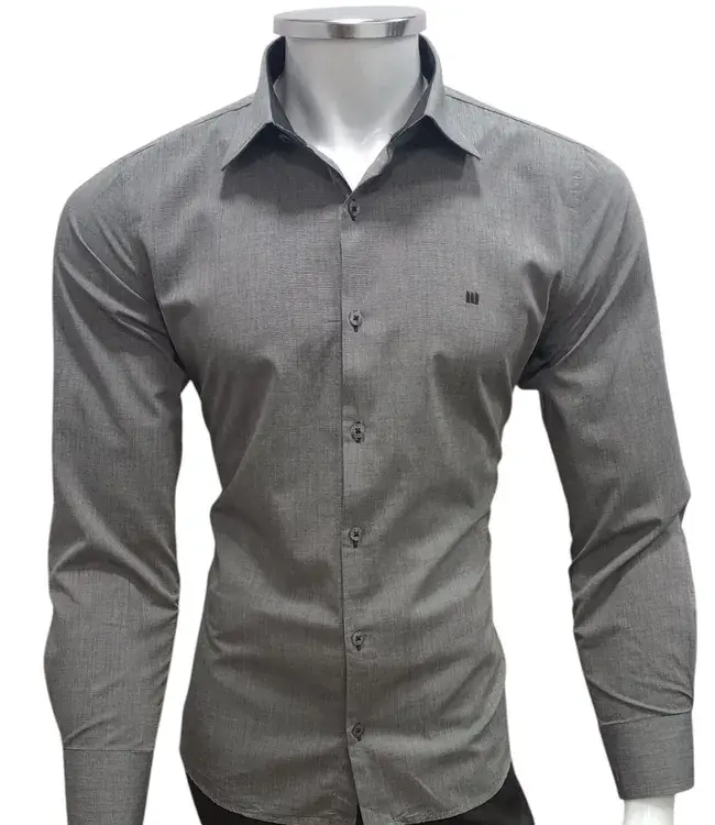 Camisa VIA MASO Slim Fit Button Down 100% Algodão - Imagem 5