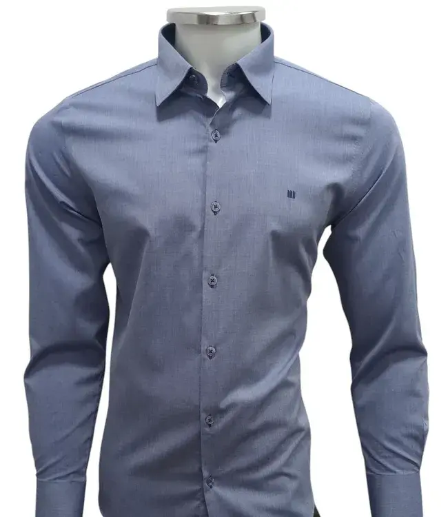 Camisa VIA MASO Slim Fit Button Down 100% Algodão